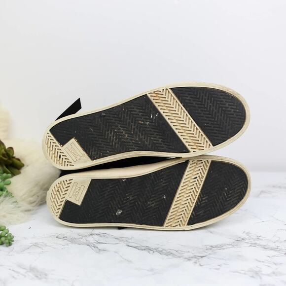 Toms Vista Black Suede Leather Faux Fur Lined Pull On Winter Boots 8.5 women's - Picture 4 of 5